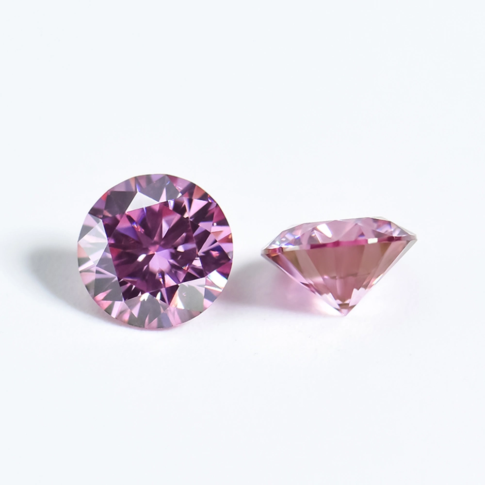 Розовый цвет Moissanite с драгоценными камнями Gra доклад круглая форма Moissanite Diamond
