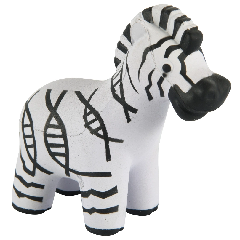 Оптовые игрушки PU Foam Подарочные Zebra Design Рекламные стрессовые шарики