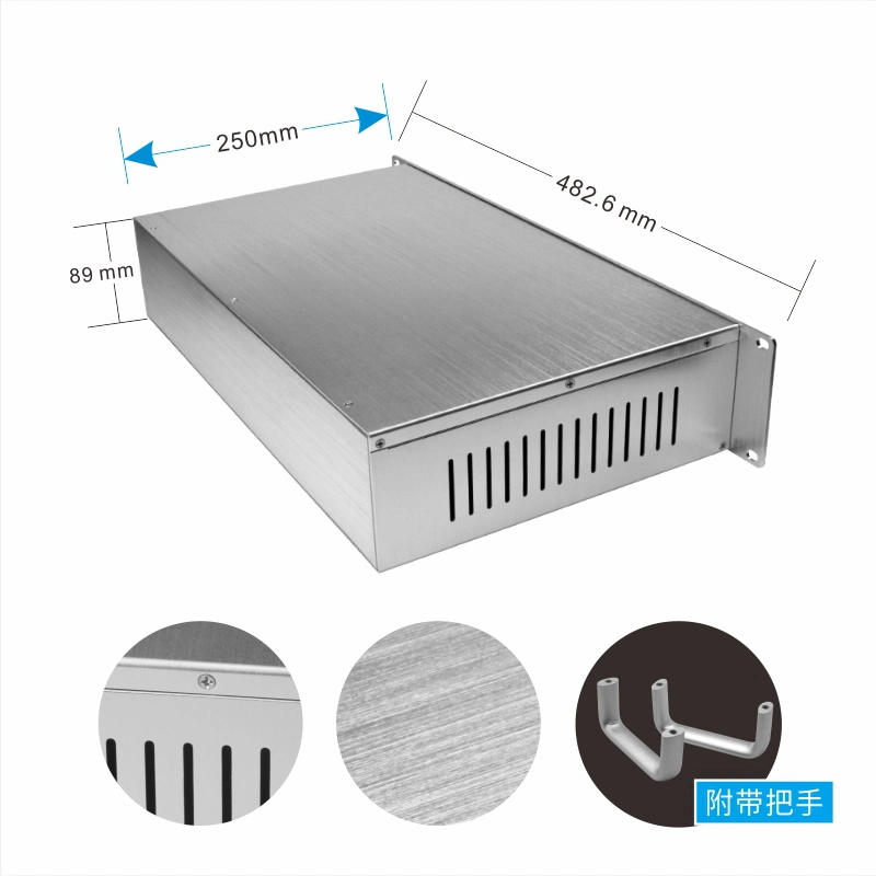 La fabricación de 19pulgadas 3U 2U de aluminio de 4U de rack de amplificador de caso