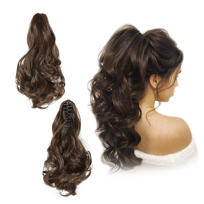 Hair Extensions Extra Thick Real Claw Ponytail Clip in Hair Extensions Pony Tail as Human Hair