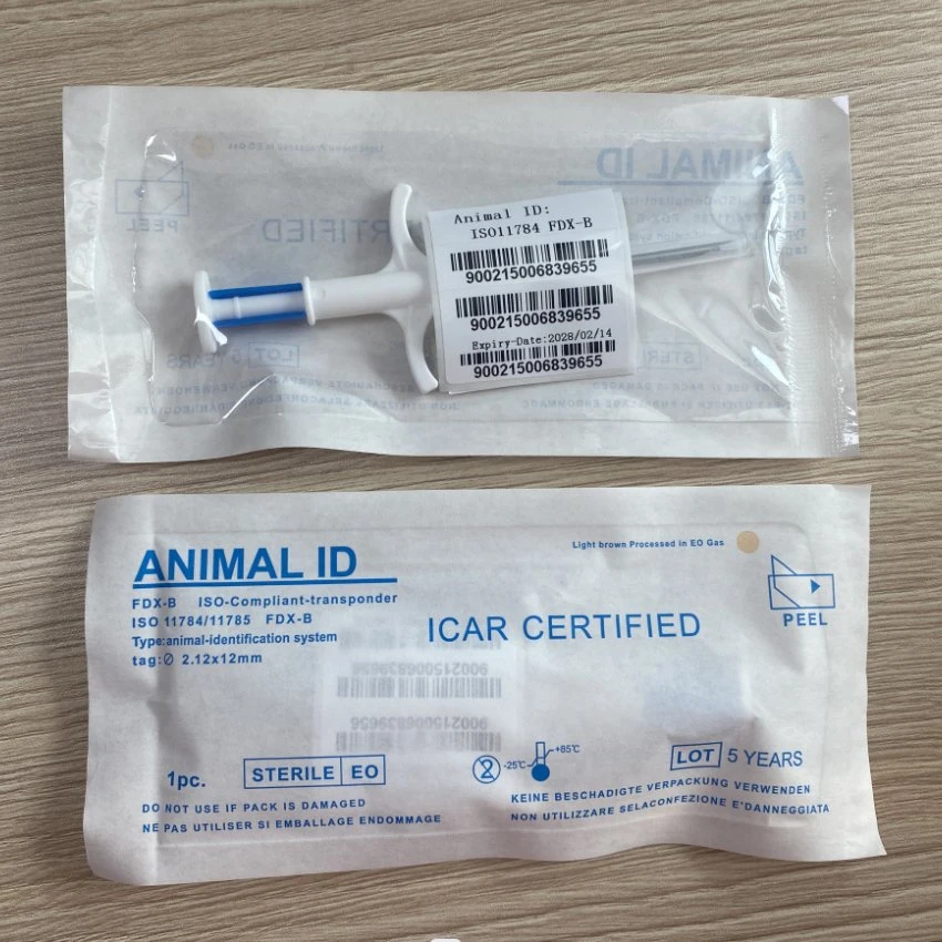 Bio-Glass RFID Microchip Syringe for Pet Dog Cat Rabbit ID Tracking