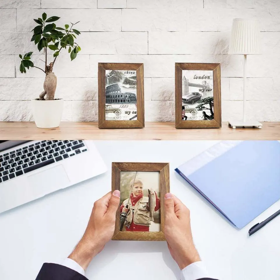 4X6 Factory Price Hot Sale Simple Natural Display Wooden/Wood Photo Frame