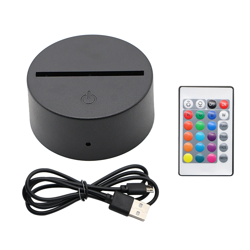 16 Color Remote Control LED Night Light Touch Screen Acrylic Stand Base RGB Color Change LED Lamp Base