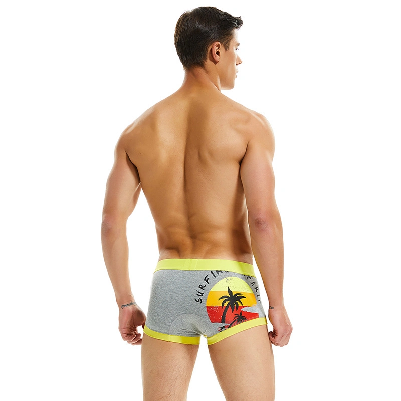 Men's Fashion Sexy Printed Breathable and Comfortable Cotton Underwear