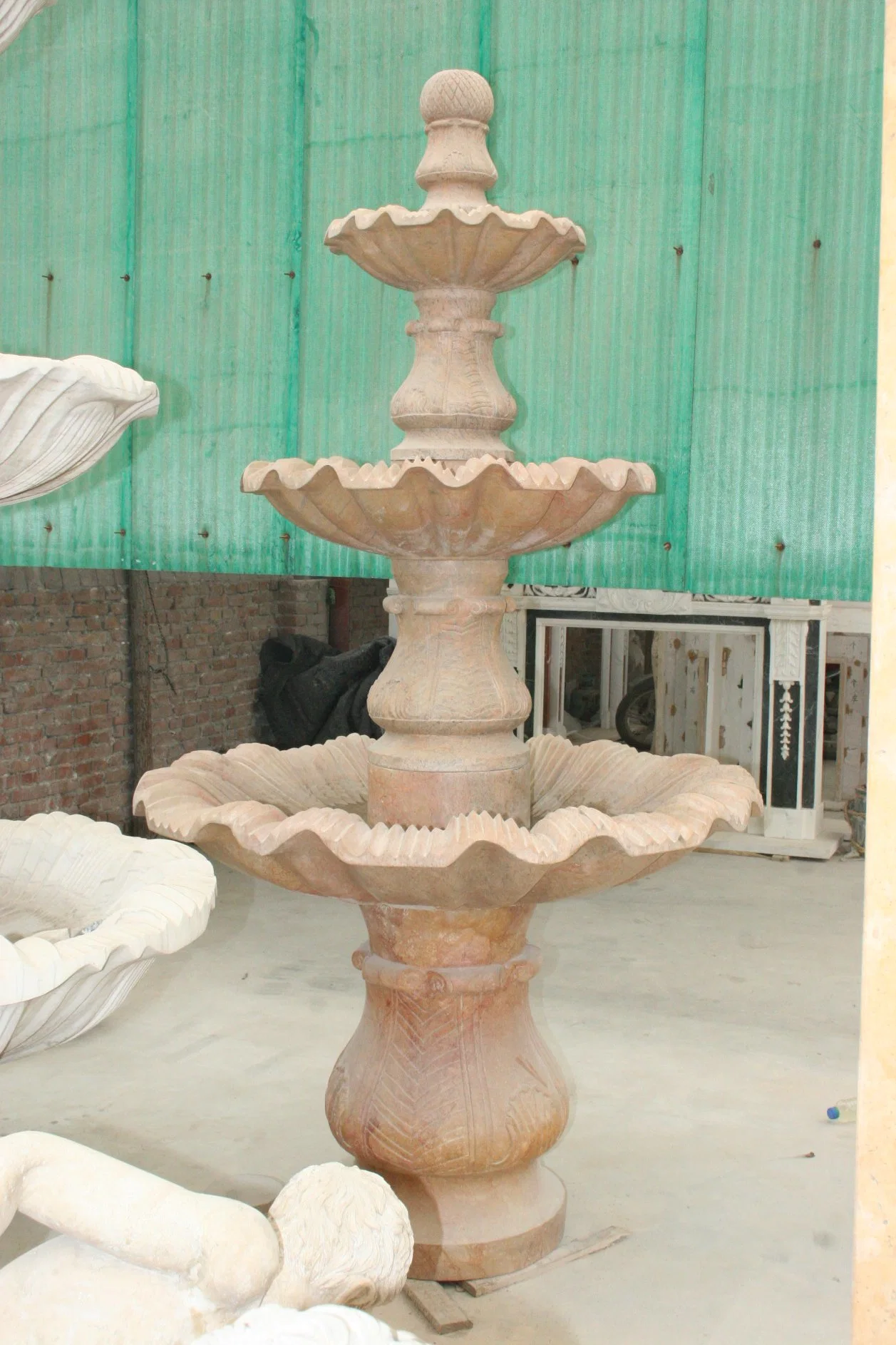 Home Garden Use Outdoor Marble Sculpture Water Fountain (SYMF-066)