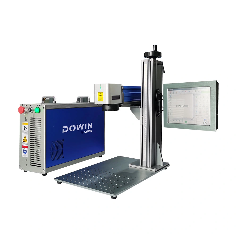 RF 50W Flying CO2 Laser Marking Machine laser Printer on Medicine Paper and Plastic Package with Conveyor Price