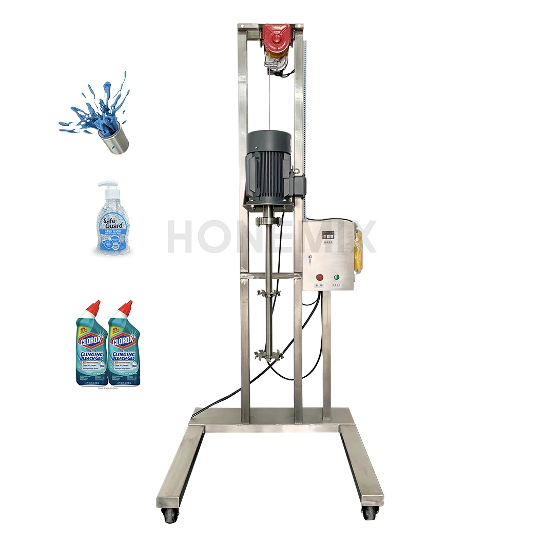 Hone High Speed Shearing Pneumatic Lifting Disperser Machine for Making Liquid Soap Paint Ink Mixing Agitator Stirring Dispersing Mixer