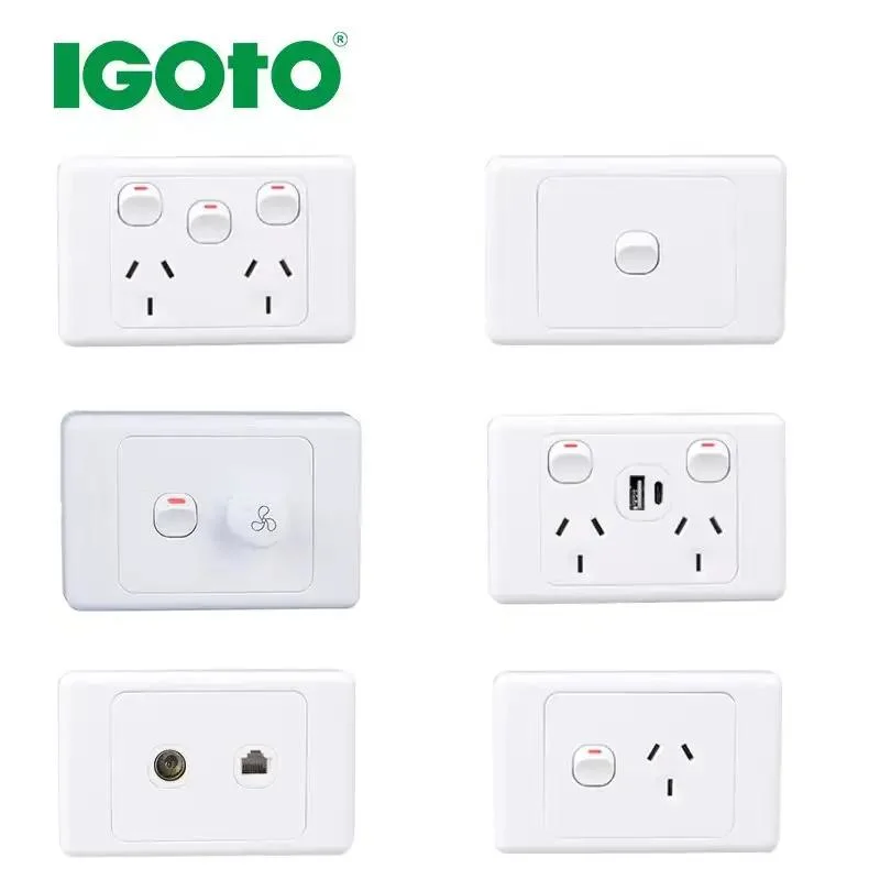 Igoto Australia Standard 10A Double Powerpoints with 2 Port 2.1A USB