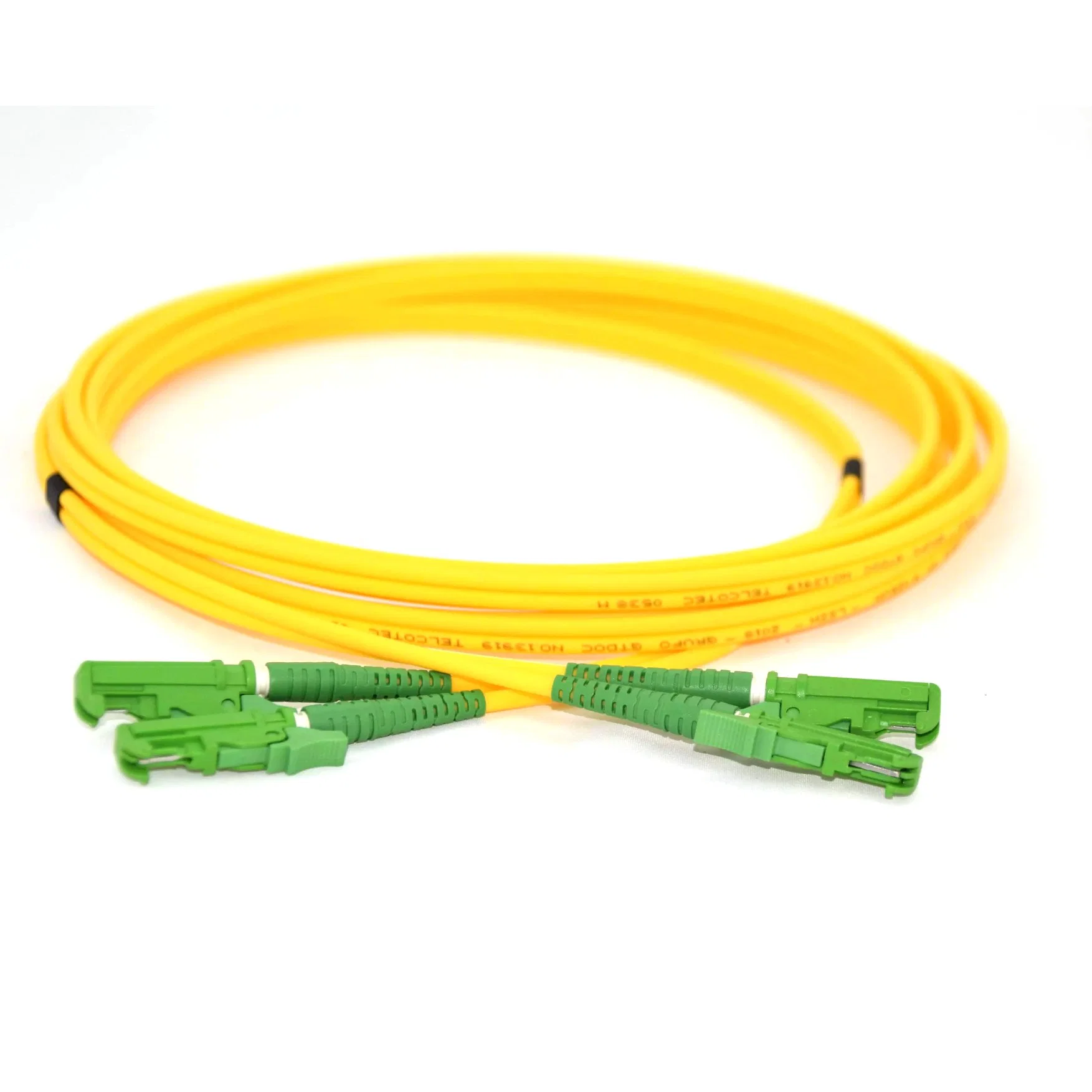 E2000/APC-E2000/APC cable de conexión de fibra de caída dúplex de modo único de alta calidad E2000 cable de fibra