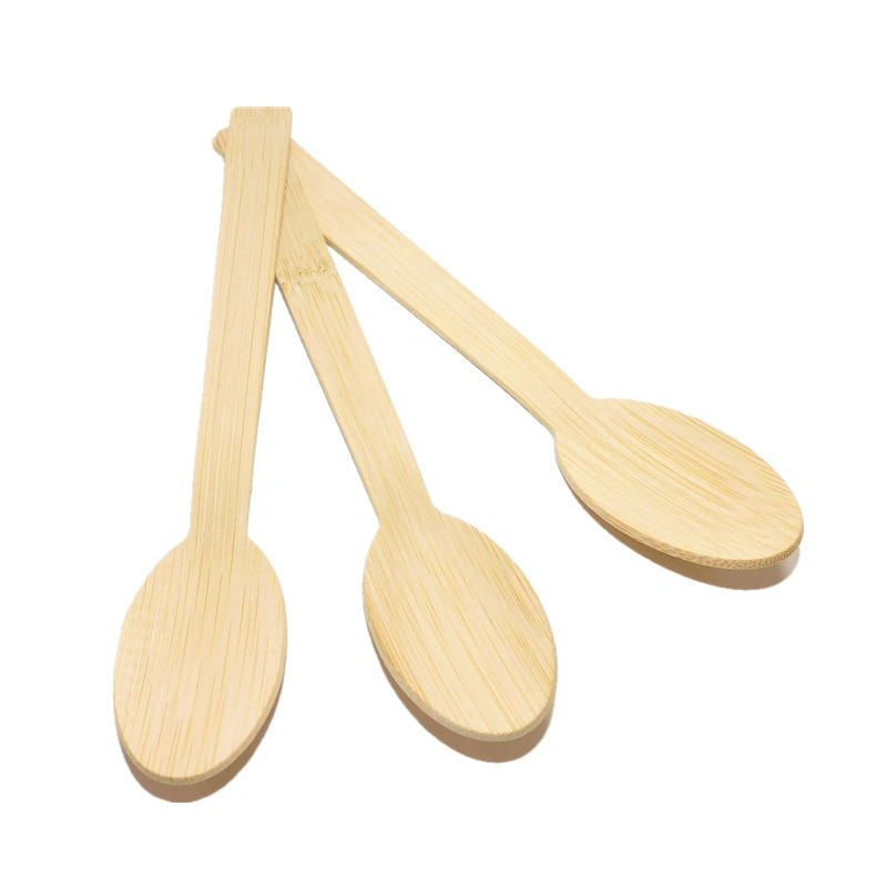 New Type Eco Friendly 3-Piece Fork Knife Spoon Bamboo Disposable Cutlery Set