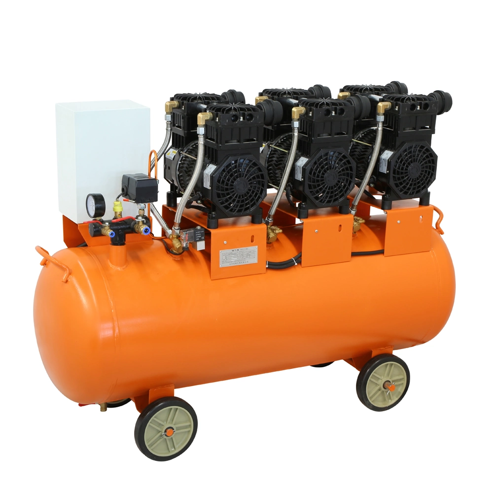 Portable 8 Bar Electric silencioso de Ar Isentos de Óleo do Tanque do Compressor 100L