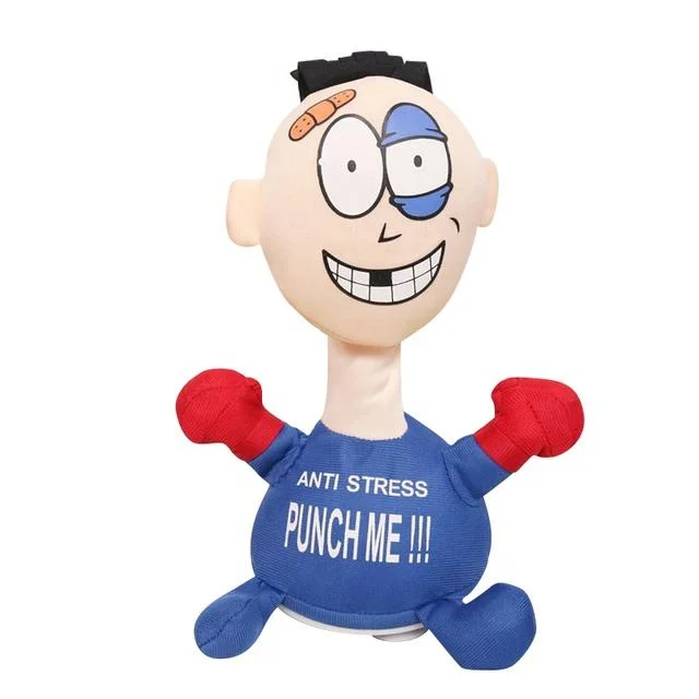 Electric Plush Anti Stress Doll Electric Anti Stress Punch Me Plush Doll Scream