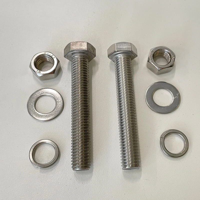 SS304 HDG Zinc Plated A2 A4 Stainless Steel Nut and Hexagon Bolt DIN931 Solar Mounting Fasteners