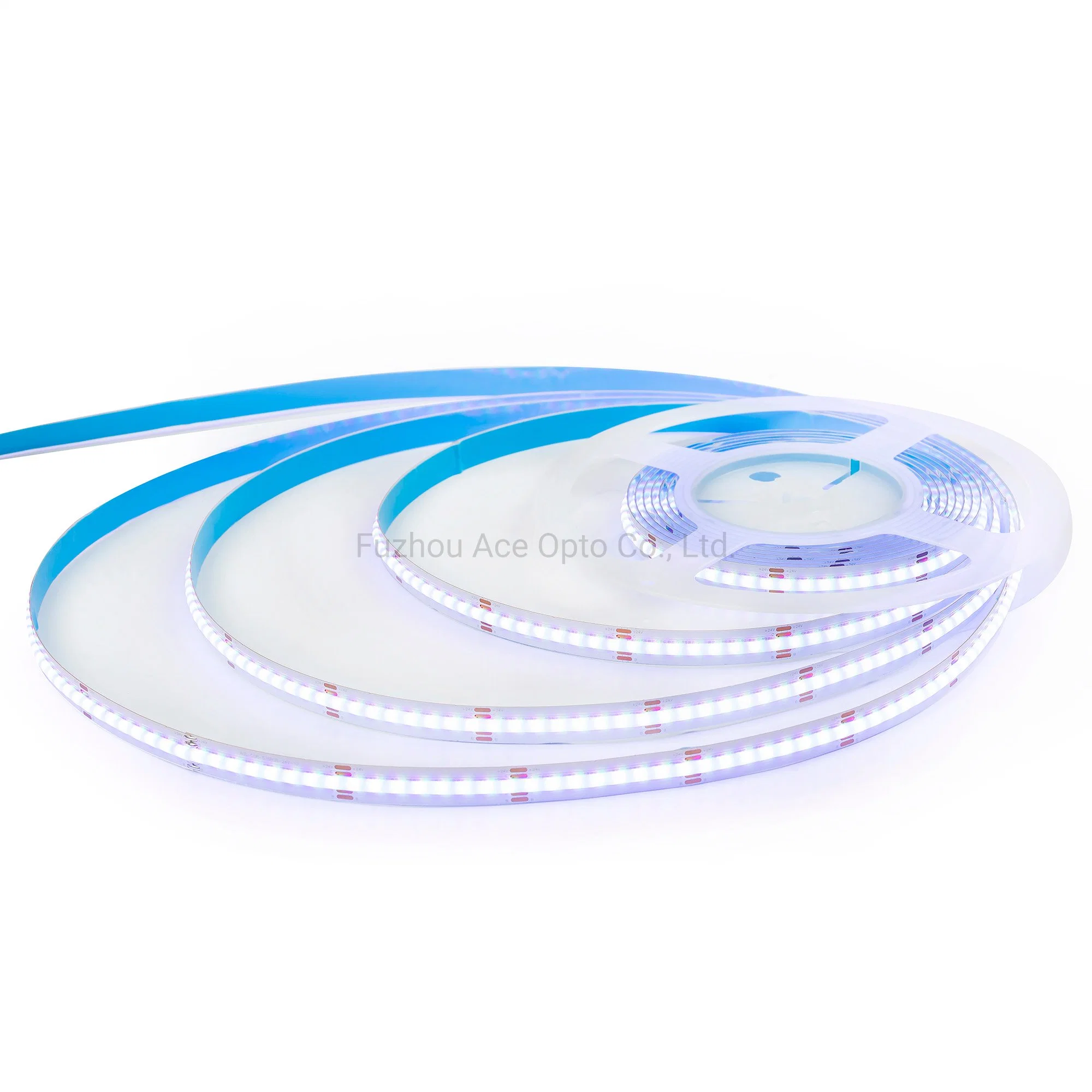 High Brightness Ww+Cw Color Temperature Adjustable DC24V Flexible 318 LEDs/M IP68 COB LED Tape Light Ribbon for Indoor LED Strip