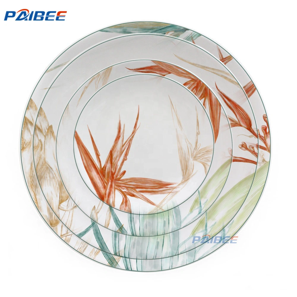 Rustic Design Garden Vibes Ceramic Dinnerware Plates Poetic Style Dinner Setting Bone China Plates