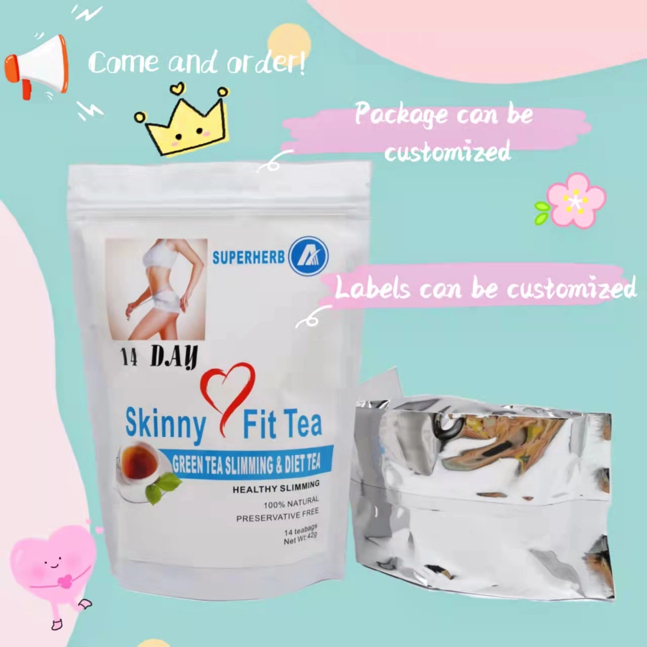 La perte de poids la réduction des graisses de thé vert Slimming Tea 14 jours Skinny&amp;Fit le thé