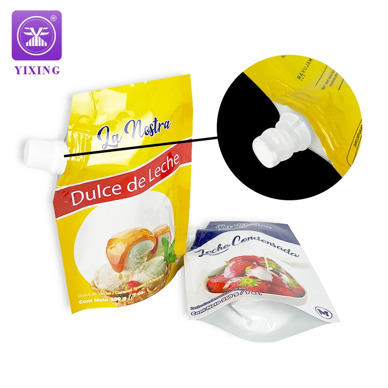 Custom Printed Juice Yogurt Spray Pocket - Bolsa de boquilla de succión