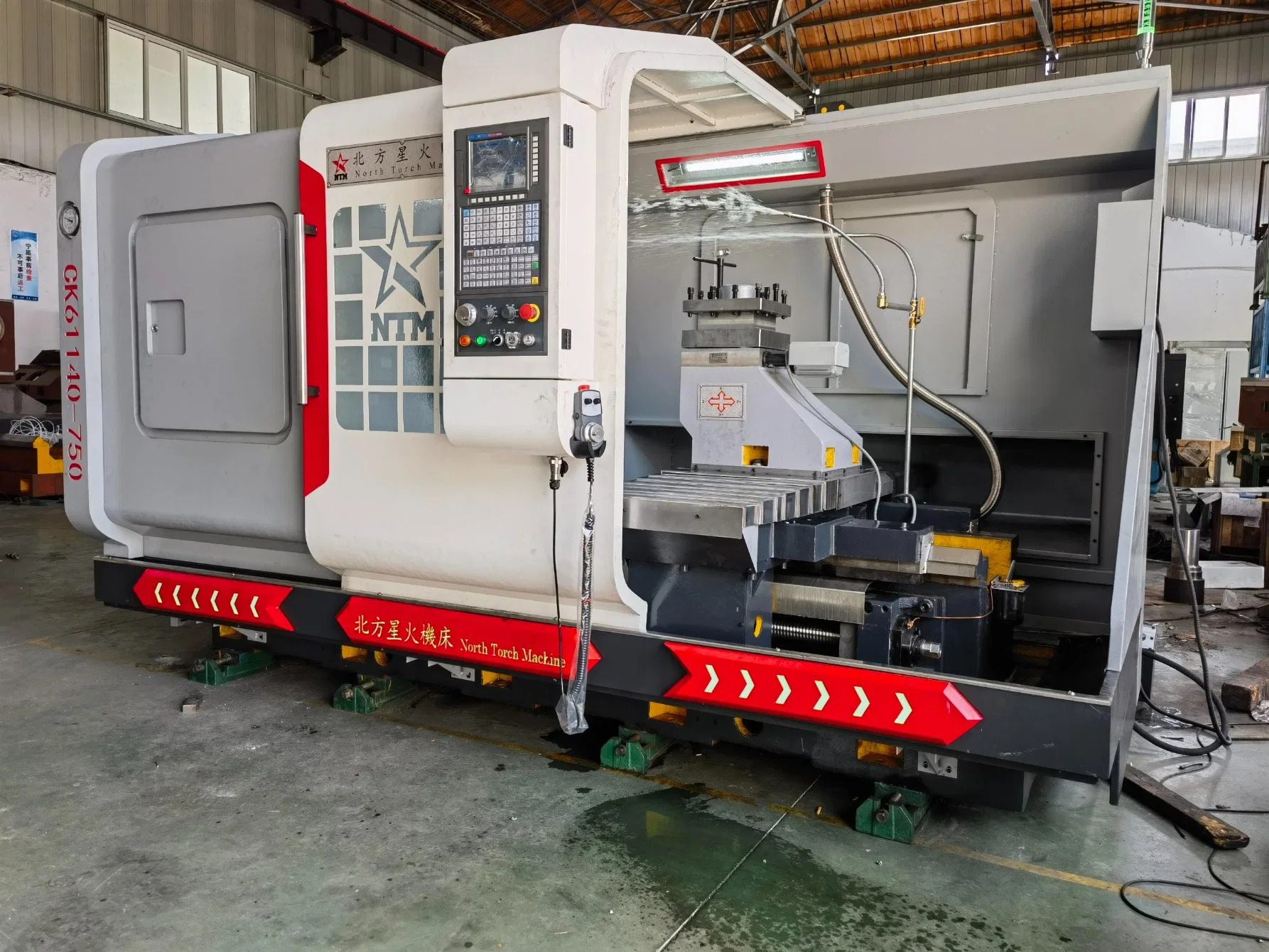 CE Certificate Horizontal CNC Lathe with Milling Drilling Function for Turning Facing Flange, Wheel