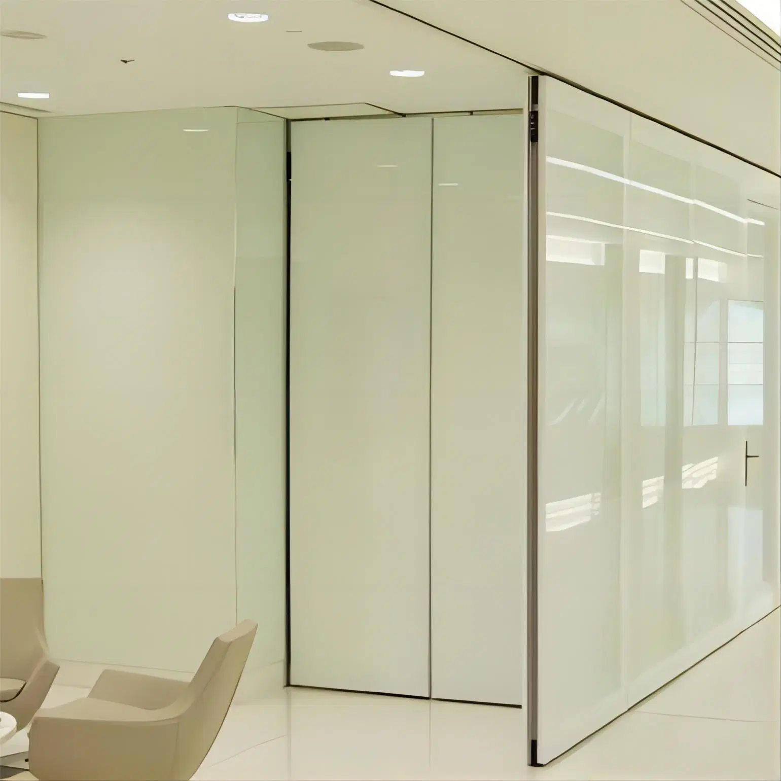 Soundproof LCD Privacy Smart Aluminum Frameless Glass Office Partition Walls Systems