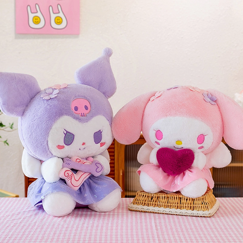 Divertido Rendimiento de alta calidad/alto costo Custom Plush Soft Toys Animal Kuromi Melody Serie de Confesión para Regalo