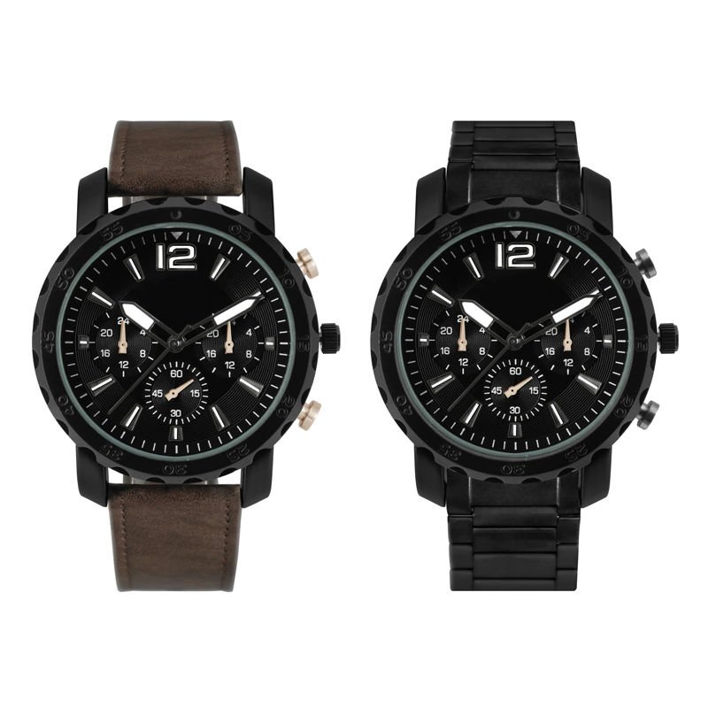 Chinese Fashion Sports Wholesale/Supplier Waterproof OEM Leather Strap Mens Watch