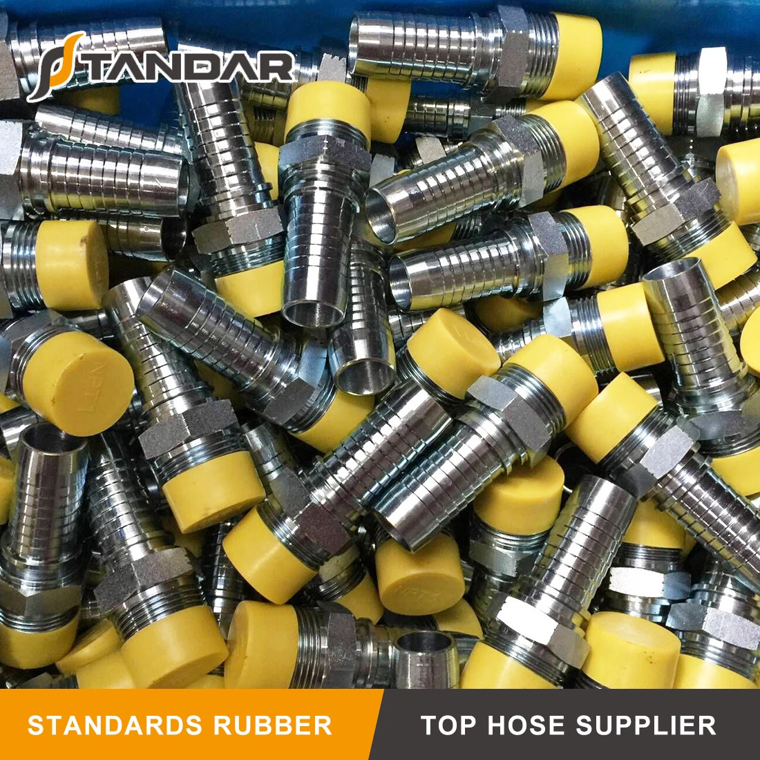 Galvanized Hydraulic Rubber Wire Spiral Oil Hose Fitting