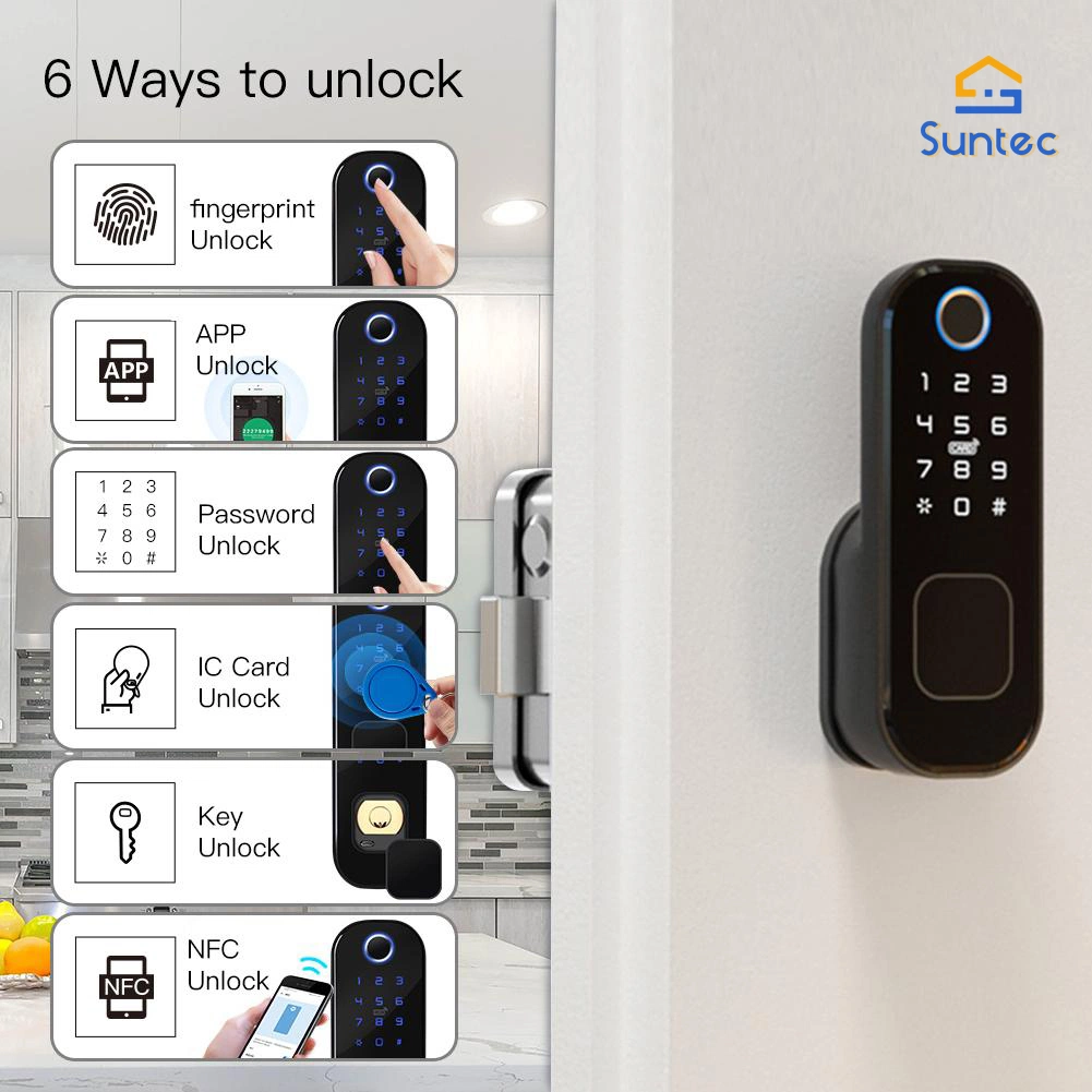 التحكم عن بعد كلمة مرور بصمة الإصبع الإلكترونية Smart House Door Lock