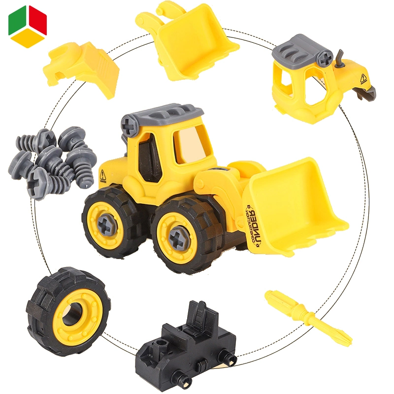 QS Les véhicules de construction des jouets de construction de magasins de bricolage en ingénierie éducative les excavatrices de la voiture de camion de jouets pour enfants de cadeaux Garçons Filles Modèle de simulation de déplacement de l'ingénieur de benne basculante