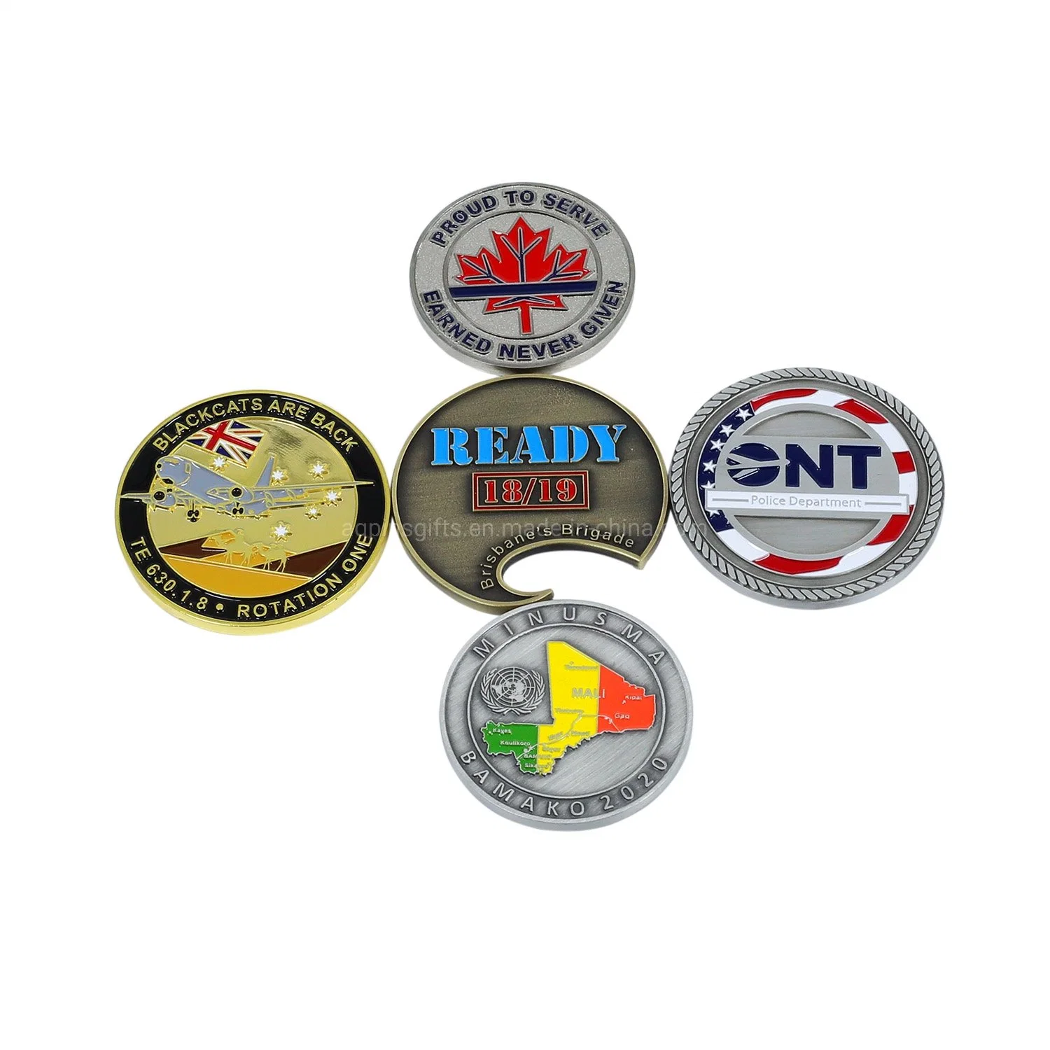 Promotion Cheap Custom Gold Plated Metal Challenge Coin for Sale Custom Military Challenge Souvenir Eagle Metal Coin (111)