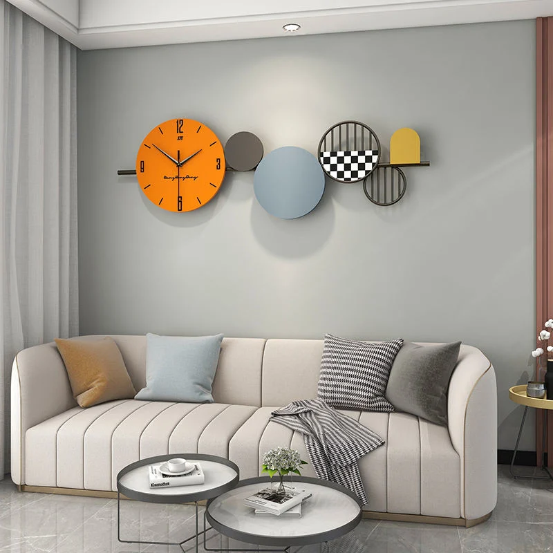 Nuevo reloj de pared de metal grande Reloj de pared decorativo minimalista de los países nórdicos de Salón Hogar Decoración de pared