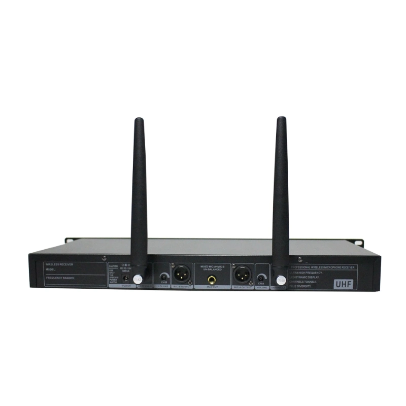 PRO Audio Dual Channel Handheld Wireless Conference System with 2 UHF Wireless Microphones