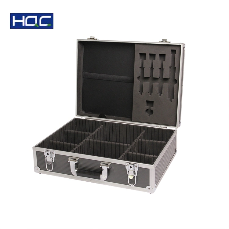 Caja de herramientas de aluminio Caja de herramientas portátiles de almacenamiento de CD USA