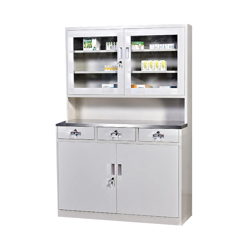 Simple Medical Hospital Furniture Pharmacy Filing File Cabinet Instrument Locker Storage Metal Hospital Cabinet (UL-22MD114)