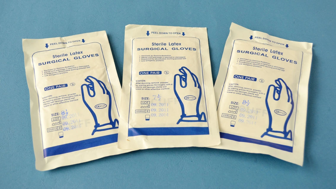 Latex Chirurgische Handhandschuhe Steril Einweg Medizinischer Preis Hersteller Einweg Latex-Op-Handschuhe