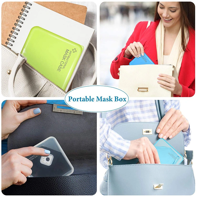 Customized Portable Anti Bacterial Mask Storage Case Eco Friendly Plastic Face Mask Case for Mask