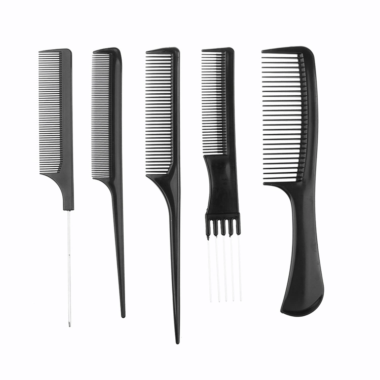 Black Straight Hair Comb Home &amp; Salon Peluquería de peluquería Juego de peine para peine de corte de pelo profesional Barber