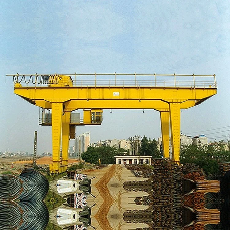 50t Heavy Duty Mg Type Cabin Control Box Type Double Girder Electrical Rail Traveling Gantry Crane