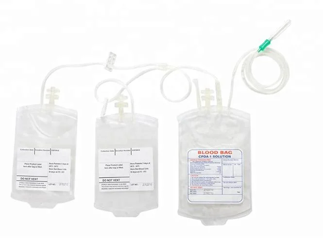 Sterile Triple Cpd+Sagm Blood Bag for Human Blood Transfusion