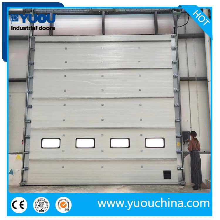 Warehouse Vertical Sliding Lifting Loading Area Overhead Sectional Industrial Door with Dock Leveler and Dock Shelter