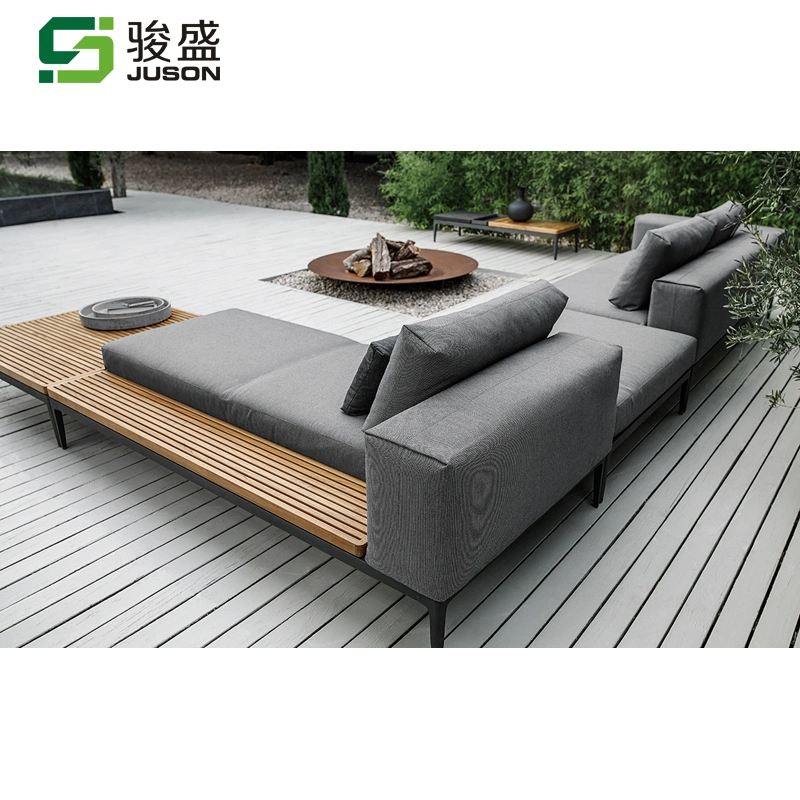 Hot Sale Modern Garden Set Patio Chair Wooden Sofa Hotel Outdoor Furniture