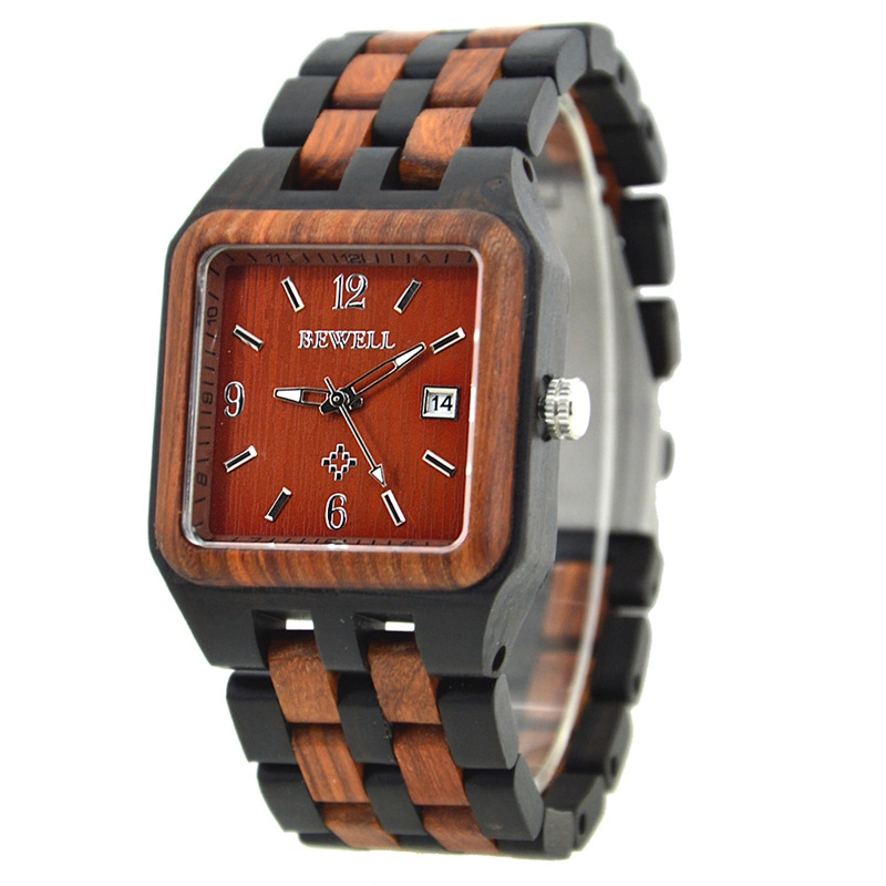 Factory Direct Men′ S Square Wooden Watch