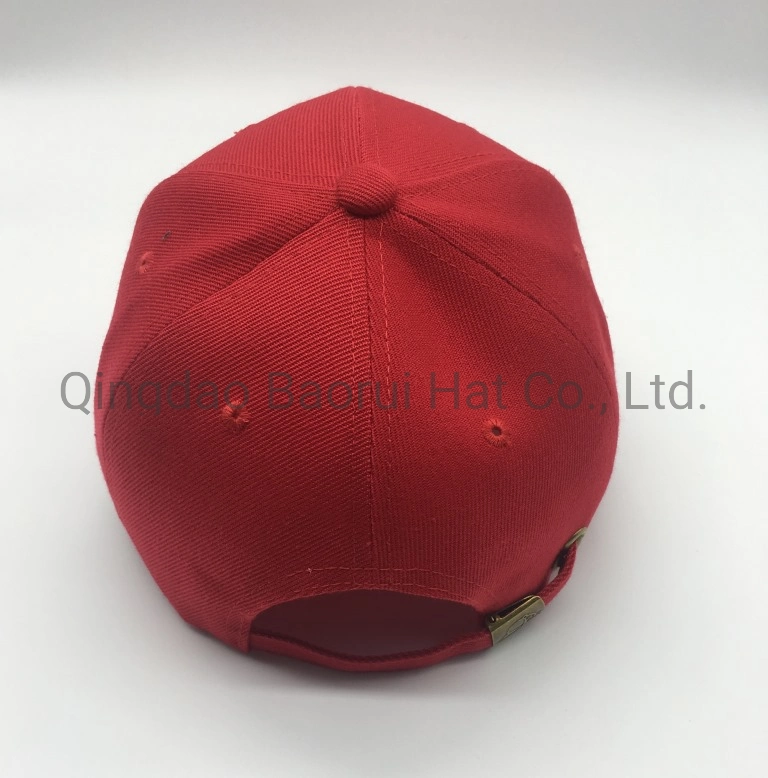 Acrílico rojo en blanco del deporte de moda Caps gorras de béisbol