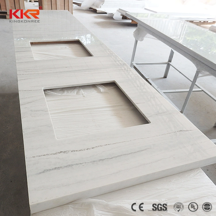 Kingkonree Solid Surface Resin Stone Customized Bathroom Vanity Top