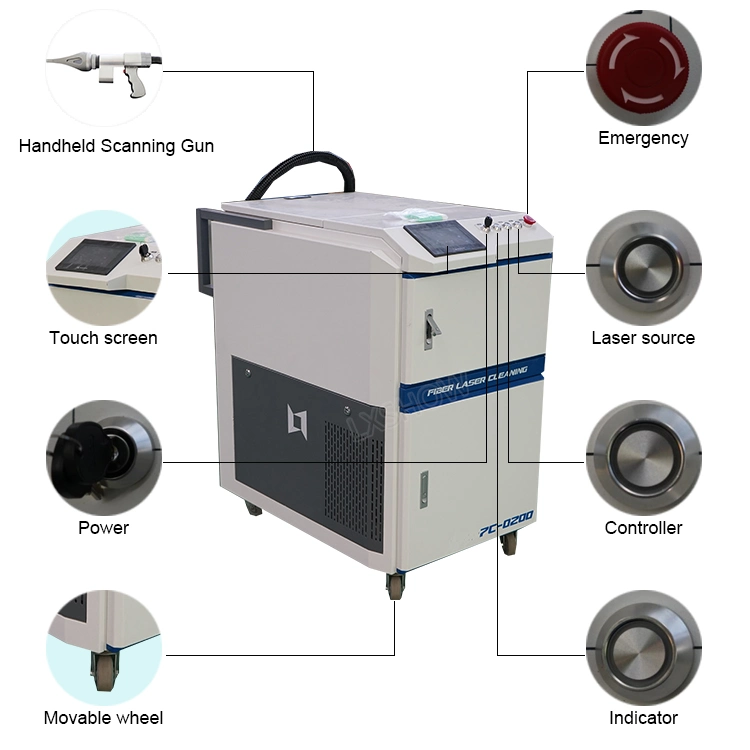 2019 Top Selling Products CNC Factory Rust Removal 100W 200W 500W 1000W Laser Cleaning of Metal Machine