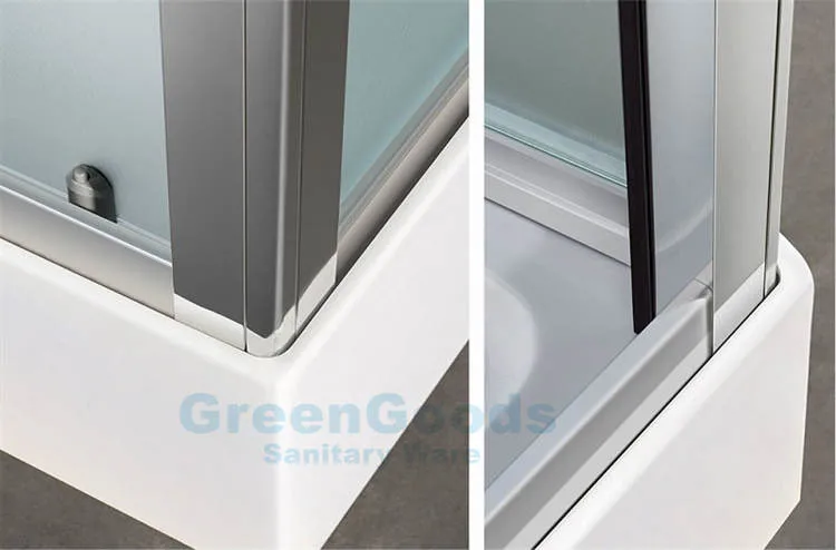 1100X1400X2150mm Clear Glass Sliding Door Toilet Shower Cabin Bathroom Integrated Shower Room