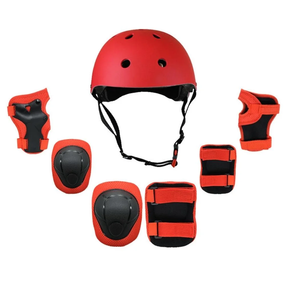 7 PCS Kids Protective Gear Set for Skateboard, Roller Skating BMX Scooter Cycling Protective Gear Pads (Knee Pads + Elbow Pads + Elbow Pads + Helmet) Wyz20585