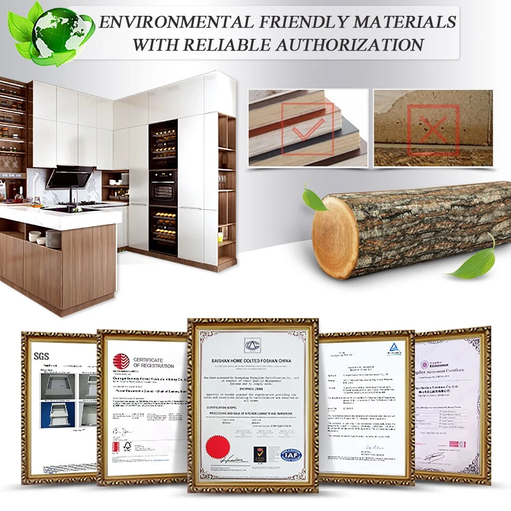 PA MDF blanco de estilo europeo de madera maciza Rta muebles chinos gabinetes de cocina