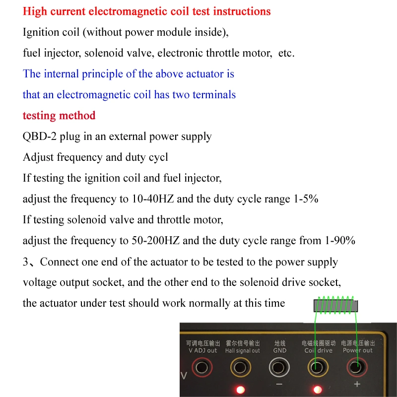 Inyector de la bobina de encendido del automóvil de la válvula de solenoide de motor paso a paso el detector de probador