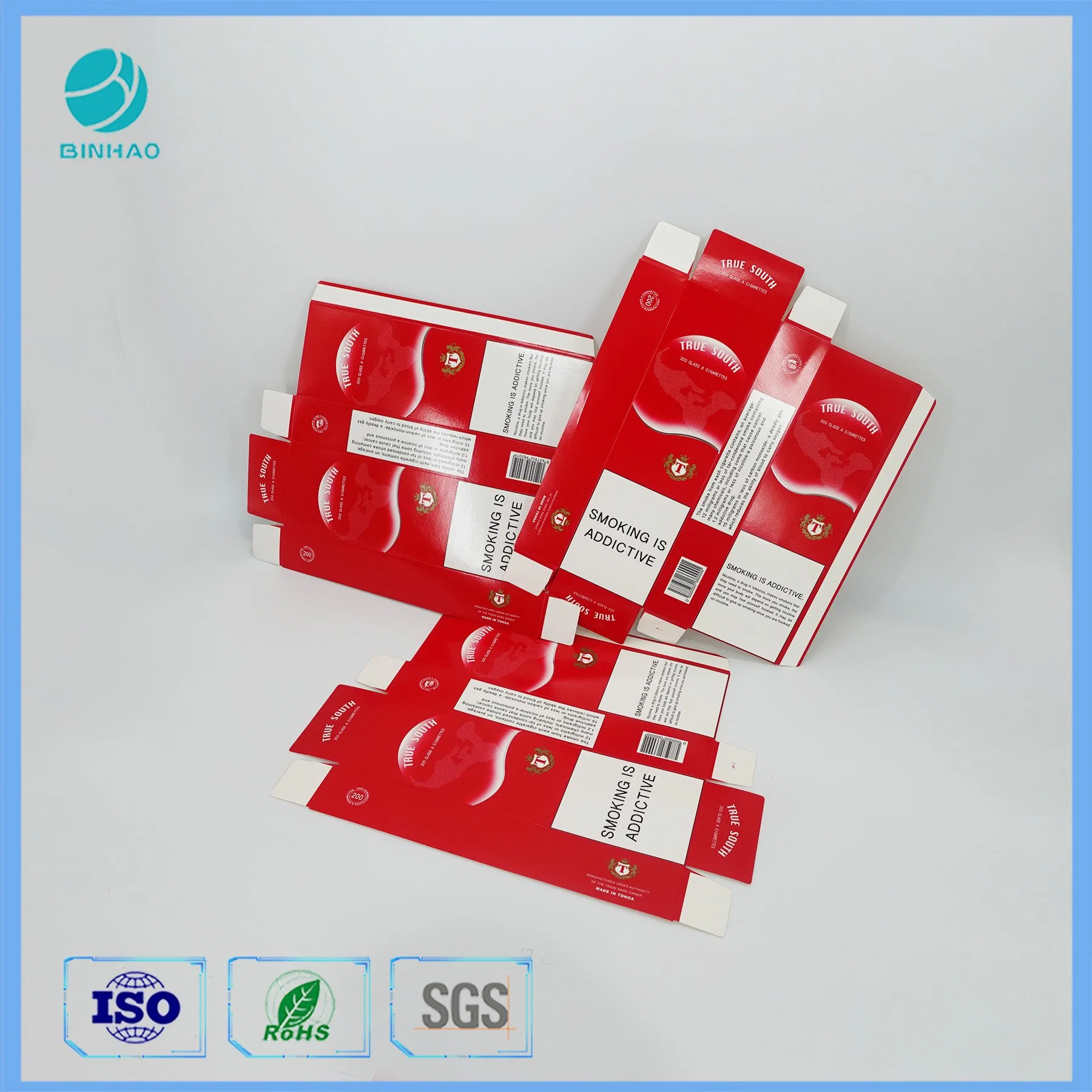 Popular Red Offset Printing Cardboard Paper Cartons and 10PCS Inner Pack