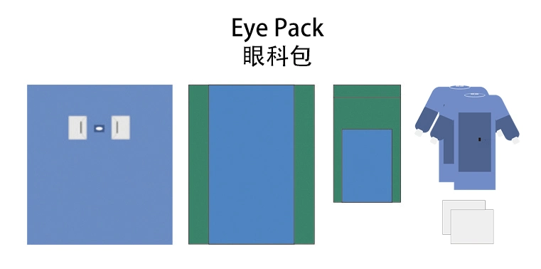 Pack Disposable Surgical Sterile Eye Ophthalmic Drape Mading Kits